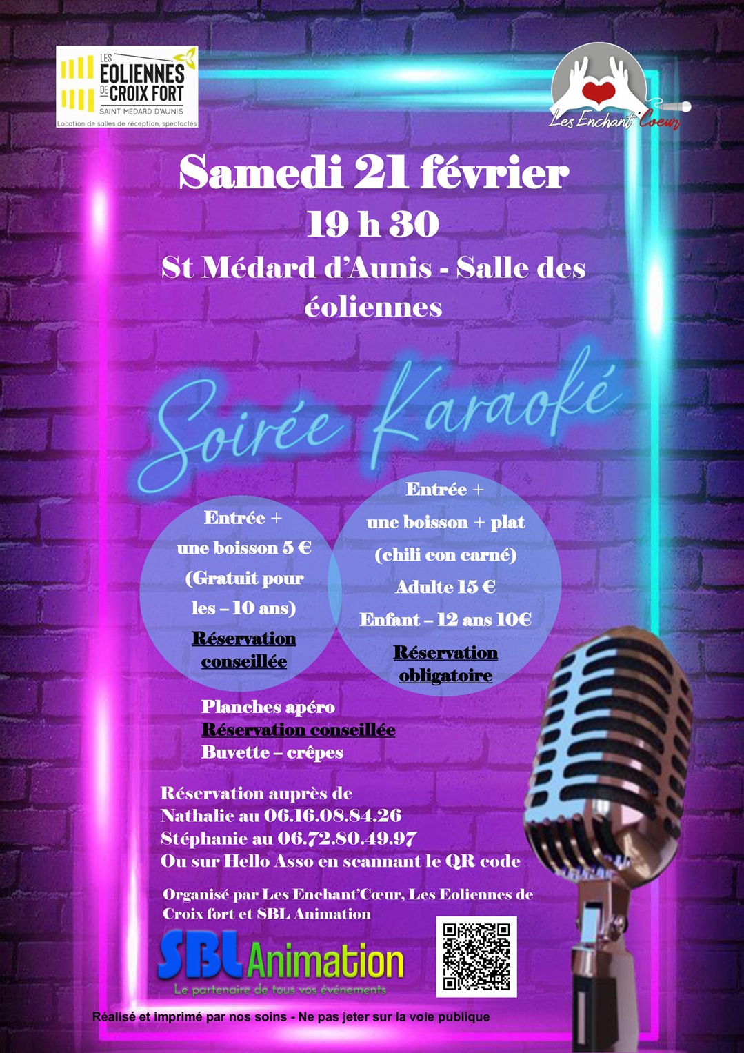 Soirée karaoké à Saint-Médard d'Aunis le 21/02/2026